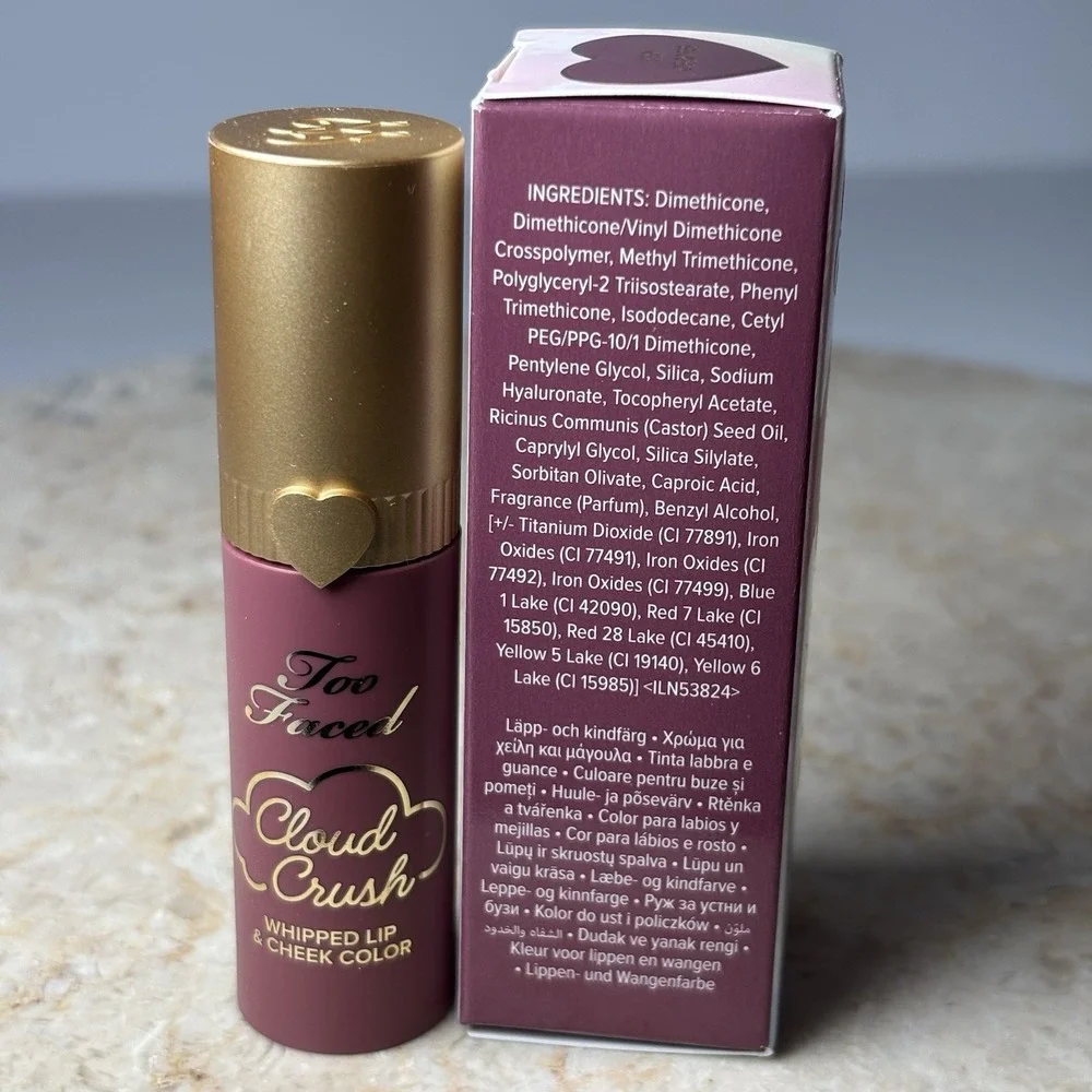 Too Faced Cloud Crush Whipped Lip‎ & Cheek Color  4.3g NIB BED OF ROSES